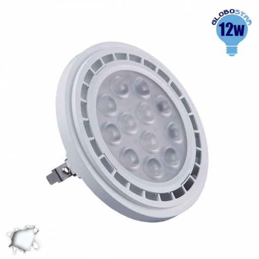 Λάμπα LED AR111 G53 Σποτ 12W 230V 1200lm 36° Ψυχρό Λευκό 6000k GloboStar 01760