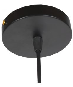 GloboStar® ANDY 01000 Μοντέρνο Κρεμαστό Φωτιστικό Οροφής Μονόφωτο Μαύρο Μεταλλικό Καμπάνα Φ35 x Υ28cm 13 01000 6