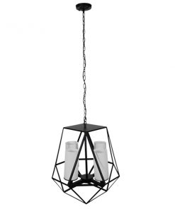 Alternative view of GloboStar® AVENUE 01001 Vintage Industrial Κρεμαστό Φωτιστικό Οροφής Πολύφωτο Μαύρο Μεταλλικό Πολυέλαιος Φ52 x Y53cm