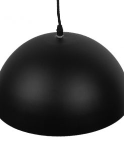 GloboStar® CHIME 01004 Μοντέρνο Κρεμαστό Φωτιστικό Οροφής Μονόφωτο Μαύρο Μεταλλικό Καμπάνα Φ30 x Y15cm 9 01004 3