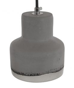 GloboStar® EVIEL 01006 Μοντέρνο Industrial Κρεμαστό Φωτιστικό Οροφής Μονόφωτο Τσιμέντο Γκρι Καμπάνα Φ13 x Y15cm 13 01006 4