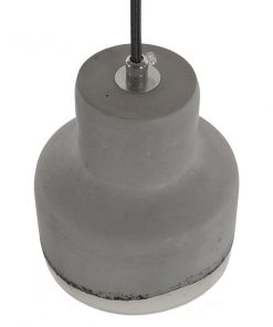 GloboStar® EVIEL 01006 Μοντέρνο Industrial Κρεμαστό Φωτιστικό Οροφής Μονόφωτο Τσιμέντο Γκρι Καμπάνα Φ13 x Y15cm 14 01006 5