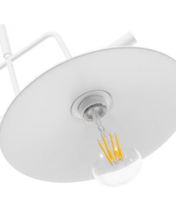 GloboStar® REGAL 01008 Vintage Industrial Φωτιστικό Οροφής Δίφωτο Λευκό Μεταλλικό Ράγα Μ67 x Π26 x Υ85cm 14 01008 6