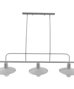 Alternative view of GloboStar® REGAL 01010 Vintage Industrial Φωτιστικό Οροφής Τρίφωτο Λευκό Μεταλλικό Ράγα Μ113 x Π26 x Υ85cm