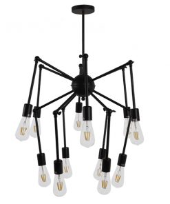 GloboStar® SPIDER 01012 Vintage Industrial Φωτιστικό Οροφής Πολύφωτο Μαύρο Μεταλλικό Φ100 x Y40cm 14 01012 7