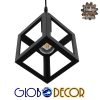 GloboStar® CUBE 01015 Μοντέρνο Κρεμαστό Φωτιστικό Οροφής Μονόφωτο Μαύρο Μεταλλικό Πλέγμα Φ25 x Y25cm 1 GloboStar® CUBE 01015 Μοντέρνο Κρεμαστό Φωτιστικό Οροφής Μονόφωτο Μαύρο Μεταλλικό Πλέγμα Φ25 x Y25cm