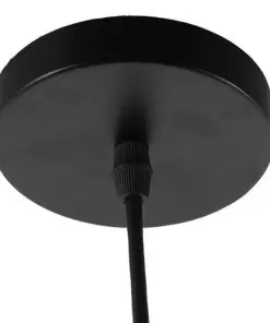 GloboStar® CUBE 01015 Μοντέρνο Κρεμαστό Φωτιστικό Οροφής Μονόφωτο Μαύρο Μεταλλικό Πλέγμα Φ25 x Y25cm 26 01015 13