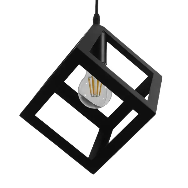 GloboStar® CUBE 01015 Μοντέρνο Κρεμαστό Φωτιστικό Οροφής Μονόφωτο Μαύρο Μεταλλικό Πλέγμα Φ25 x Y25cm 7 GloboStar® CUBE 01015 Μοντέρνο Κρεμαστό Φωτιστικό Οροφής Μονόφωτο Μαύρο Μεταλλικό Πλέγμα Φ25 x Y25cm - Image 5