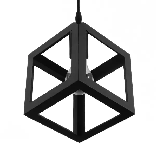 GloboStar® CUBE 01015 Μοντέρνο Κρεμαστό Φωτιστικό Οροφής Μονόφωτο Μαύρο Μεταλλικό Πλέγμα Φ25 x Y25cm 5 GloboStar® CUBE 01015 Μοντέρνο Κρεμαστό Φωτιστικό Οροφής Μονόφωτο Μαύρο Μεταλλικό Πλέγμα Φ25 x Y25cm - Image 3