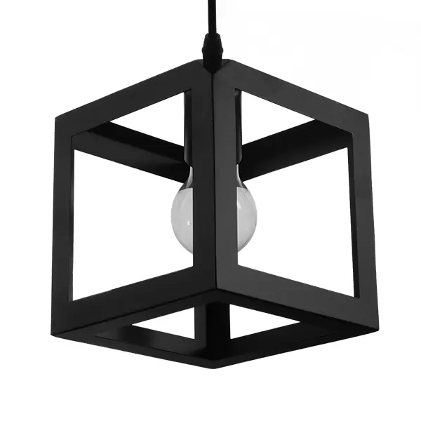 GloboStar® CUBE 01015 Μοντέρνο Κρεμαστό Φωτιστικό Οροφής Μονόφωτο Μαύρο Μεταλλικό Πλέγμα Φ25 x Y25cm 6 GloboStar® CUBE 01015 Μοντέρνο Κρεμαστό Φωτιστικό Οροφής Μονόφωτο Μαύρο Μεταλλικό Πλέγμα Φ25 x Y25cm - Image 4