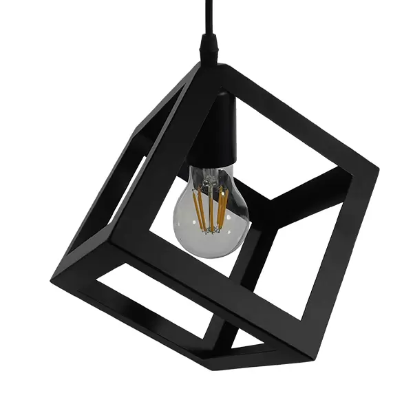 GloboStar® CUBE 01015 Μοντέρνο Κρεμαστό Φωτιστικό Οροφής Μονόφωτο Μαύρο Μεταλλικό Πλέγμα Φ25 x Y25cm 10 GloboStar® CUBE 01015 Μοντέρνο Κρεμαστό Φωτιστικό Οροφής Μονόφωτο Μαύρο Μεταλλικό Πλέγμα Φ25 x Y25cm - Image 8