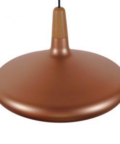 GloboStar® FERCLA 01223 Μοντέρνο Κρεμαστό Φωτιστικό Οροφής Μονόφωτο Χάλκινο Μεταλλικό Καμπάνα Φ39 x Y23cm 11 01023 3 1