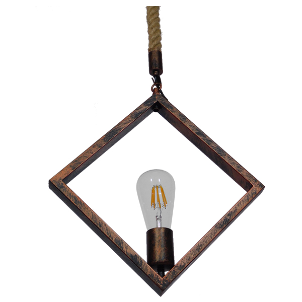 GloboStar® ALCO 01023 Vintage Industrial Κρεμαστό Φωτιστικό Οροφής Μονόφωτο Καφέ Σκουριά Μεταλλικό με Μπεζ Σχοινί Μ45 x Π10 x Υ45cm 7 GloboStar® ALCO 01023 Vintage Industrial Κρεμαστό Φωτιστικό Οροφής Μονόφωτο Καφέ Σκουριά Μεταλλικό με Μπεζ Σχοινί Μ45 x Π10 x Υ45cm - Image 5