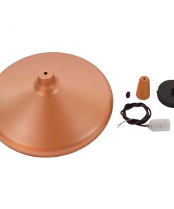 GloboStar® FERCLA 01223 Μοντέρνο Κρεμαστό Φωτιστικό Οροφής Μονόφωτο Χάλκινο Μεταλλικό Καμπάνα Φ39 x Y23cm 15 01023 7 1