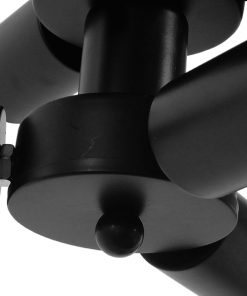 GloboStar® DELIR 01035 Μοντέρνο Industrial Φωτιστικό Οροφής Πολύφωτο Μαύρο Μεταλλικό Φ24 x Y23cm 20 01035 9