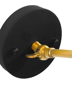 GloboStar® CRUCE 01037 Vintage Industrial Φωτιστικό Τοίχου Απλίκα Μονόφωτο με Σπαστό Μεταλλικό Βραχίονα και Μαύρη Καμπάνα Φ19 x Μ63 x Π19 x Υ77cm 21 01037 005