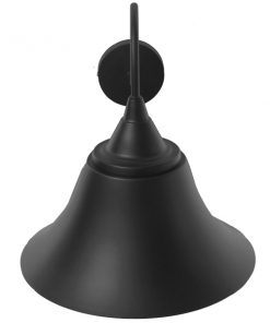 GloboStar® BELL 01038 Vintage Industrial Φωτιστικό Τοίχου Απλίκα Μονόφωτο Μαύρο Καμπάνα Φ30 x Μ35 x Π30 x Υ30cm 14 01038 004