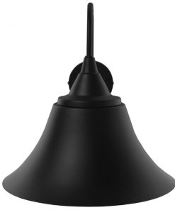 GloboStar® BELL 01038 Vintage Industrial Φωτιστικό Τοίχου Απλίκα Μονόφωτο Μαύρο Καμπάνα Φ30 x Μ35 x Π30 x Υ30cm 12 01038 006