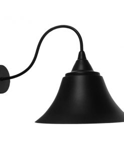 GloboStar® BELL 01038 Vintage Industrial Φωτιστικό Τοίχου Απλίκα Μονόφωτο Μαύρο Καμπάνα Φ30 x Μ35 x Π30 x Υ30cm 16 01038 008