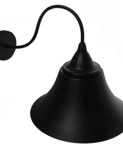 GloboStar® BELL 01038 Vintage Industrial Φωτιστικό Τοίχου Απλίκα Μονόφωτο Μαύρο Καμπάνα Φ30 x Μ35 x Π30 x Υ30cm 17 01038 009