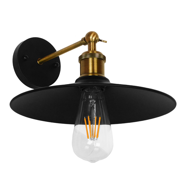 GloboStar® MINIMALL 01039 Vintage Industrial Φωτιστικό Τοίχου Απλίκα Μονόφωτο Μαύρο Μεταλλικό Καμπάνα Φ26 x Μ39 x Π26 x Υ18cm 4 GloboStar® MINIMALL 01039 Vintage Industrial Φωτιστικό Τοίχου Απλίκα Μονόφωτο Μαύρο Μεταλλικό Καμπάνα Φ26 x Μ39 x Π26 x Υ18cm - Image 2