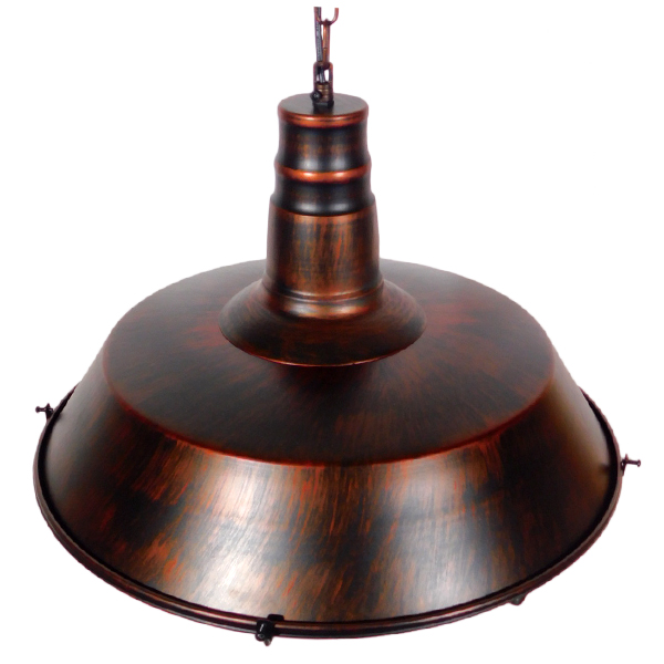 GloboStar® BARN 01045 Vintage Industrial Κρεμαστό Φωτιστικό Οροφής Μονόφωτο Καφέ Σκουριά Μεταλλικό Καμπάνα Φ46 x Y25cm 7 GloboStar® BARN 01045 Vintage Industrial Κρεμαστό Φωτιστικό Οροφής Μονόφωτο Καφέ Σκουριά Μεταλλικό Καμπάνα Φ46 x Y25cm - Image 5