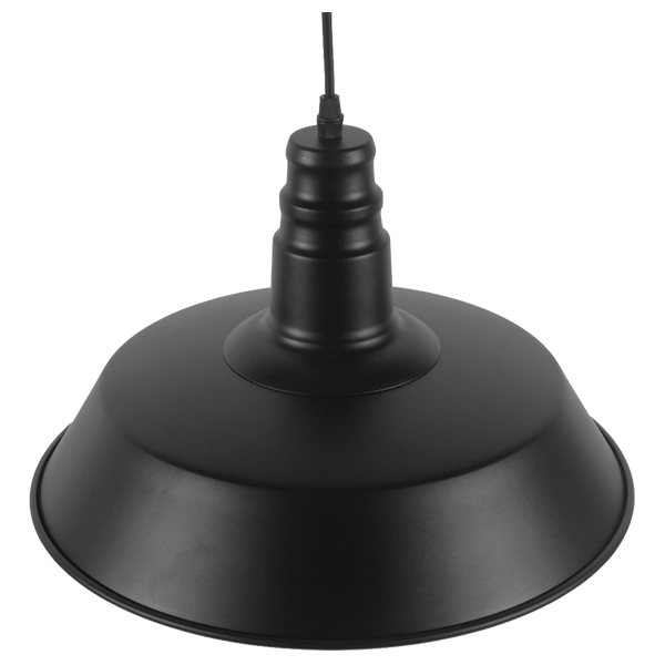 GloboStar® RAY 01049 Vintage Industrial Κρεμαστό Φωτιστικό Οροφής Μονόφωτο Μαύρο Μεταλλικό Καμπάνα Φ36 x Y25cm 6 GloboStar® RAY 01049 Vintage Industrial Κρεμαστό Φωτιστικό Οροφής Μονόφωτο Μαύρο Μεταλλικό Καμπάνα Φ36 x Y25cm - Image 4