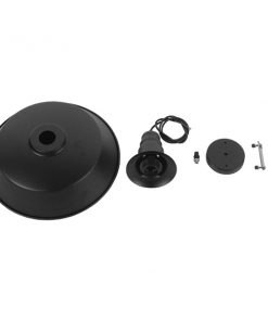 GloboStar® RAY 01049 Vintage Industrial Κρεμαστό Φωτιστικό Οροφής Μονόφωτο Μαύρο Μεταλλικό Καμπάνα Φ36 x Y25cm 17 01049 8