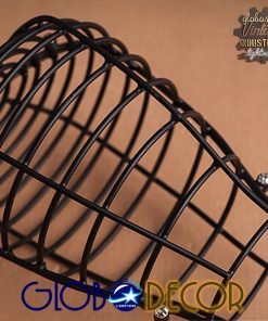 GloboStar® DROPS 01059 Vintage Industrial Κρεμαστό Φωτιστικό Οροφής Πολύφωτο Μαύρο Μεταλλικό Πλέγμα 11 01059 2