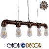 GloboStar® CANAL 01070 Vintage Industrial Κρεμαστό Φωτιστικό Οροφής Πολύφωτο Καφέ Σκουριά Μεταλλικό Ράγα Μ88 x Π4.5 x Y7cm 1 GloboStar® CANAL 01070 Vintage Industrial Κρεμαστό Φωτιστικό Οροφής Πολύφωτο Καφέ Σκουριά Μεταλλικό Ράγα Μ88 x Π4.5 x Y7cm
