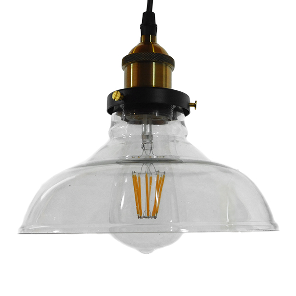 GloboStar® BINGLEY 01075 Vintage Κρεμαστό Φωτιστικό Οροφής Μονόφωτο Γυάλινο Καμπάνα Φ20 x Y15cm 5 GloboStar® BINGLEY 01075 Vintage Κρεμαστό Φωτιστικό Οροφής Μονόφωτο Γυάλινο Καμπάνα Φ20 x Y15cm - Image 3