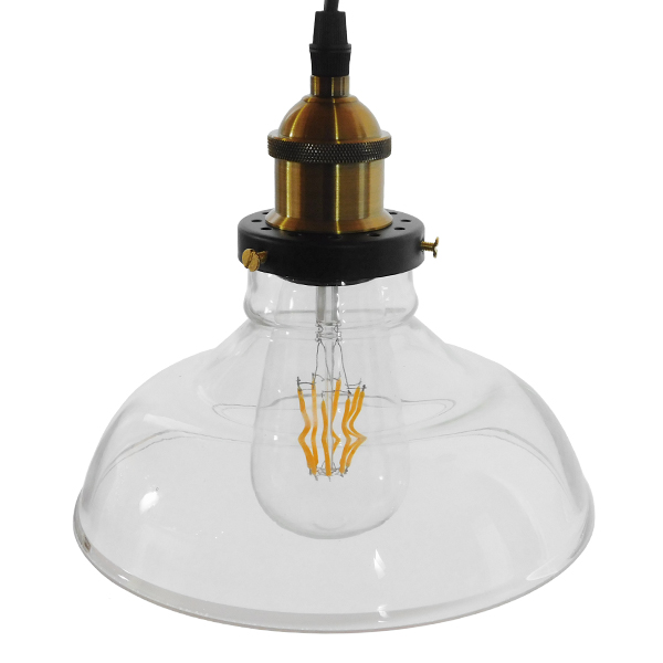 GloboStar® BINGLEY 01075 Vintage Κρεμαστό Φωτιστικό Οροφής Μονόφωτο Γυάλινο Καμπάνα Φ20 x Y15cm 6 GloboStar® BINGLEY 01075 Vintage Κρεμαστό Φωτιστικό Οροφής Μονόφωτο Γυάλινο Καμπάνα Φ20 x Y15cm - Image 4