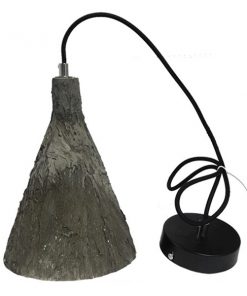 GloboStar® VOLCANO 01080 Μοντέρνο Κρεμαστό Φωτιστικό Οροφής Μονόφωτο Καφέ Τσιμέντο Φ18 x Y25cm 15 01080 007