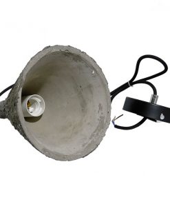 GloboStar® VOLCANO 01080 Μοντέρνο Κρεμαστό Φωτιστικό Οροφής Μονόφωτο Καφέ Τσιμέντο Φ18 x Y25cm 16 01080 008