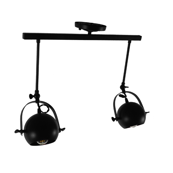 GloboStar® CANNES 01081 Μοντέρνο Φωτιστικό Οροφής Δίφωτο Μαύρο Μεταλλικό Ράγα Μ61 x Π12 x Υ48cm 5 GloboStar® CANNES 01081 Μοντέρνο Φωτιστικό Οροφής Δίφωτο Μαύρο Μεταλλικό Ράγα Μ61 x Π12 x Υ48cm - Image 3