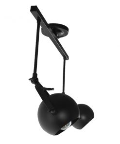 GloboStar® CANNES 01081 Μοντέρνο Φωτιστικό Οροφής Δίφωτο Μαύρο Μεταλλικό Ράγα Μ61 x Π12 x Υ48cm 16 01081 7