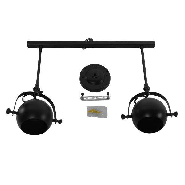 GloboStar® CANNES 01081 Μοντέρνο Φωτιστικό Οροφής Δίφωτο Μαύρο Μεταλλικό Ράγα Μ61 x Π12 x Υ48cm 10 GloboStar® CANNES 01081 Μοντέρνο Φωτιστικό Οροφής Δίφωτο Μαύρο Μεταλλικό Ράγα Μ61 x Π12 x Υ48cm - Image 8