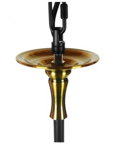 GloboStar® LIMI 01091 Vintage Industrial Κρεμαστό Φωτιστικό Οροφής Τρίφωτο Μαύρο Μεταλλικό Πολυέλαιος με Καπέλο Φ56 x Y54cm 25 01091 11 11