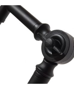 GloboStar® WYNGE 01101 Vintage Industrial Φωτιστικό Δαπέδου Μονόφωτο Μαύρο Μεταλλικό με Χρυσό Ντουί Φ26 x Υ174cm 18 01101 8