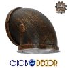 GloboStar® ANTHY 01104 Vintage Industrial Φωτιστικό Τοίχου Απλίκα Μονόφωτο LED Μαύρο Σκουριά Μεταλλικό Φ13 x Μ13 x Π14 x Υ15.5cm