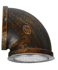 GloboStar® ANTHY 01104 Vintage Industrial Φωτιστικό Τοίχου Απλίκα Μονόφωτο LED Μαύρο Σκουριά Μεταλλικό Φ13 x Μ13 x Π14 x Υ15.5cm 14 01104 3