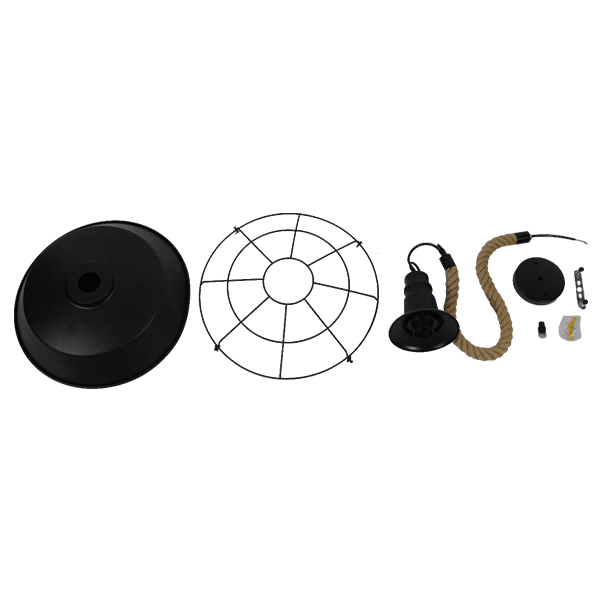 GloboStar® CRANE 01109 Vintage Industrial Κρεμαστό Φωτιστικό Οροφής Μονόφωτο Μαύρο Μεταλλικό Καμπάνα Πλέγμα με Μπεζ Σχοινί Φ36 x Y25cm 13 GloboStar® CRANE 01109 Vintage Industrial Κρεμαστό Φωτιστικό Οροφής Μονόφωτο Μαύρο Μεταλλικό Καμπάνα Πλέγμα με Μπεζ Σχοινί Φ36 x Y25cm - Image 11