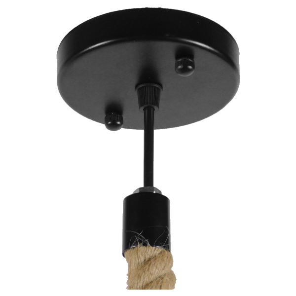 GloboStar® CRANE 01109 Vintage Industrial Κρεμαστό Φωτιστικό Οροφής Μονόφωτο Μαύρο Μεταλλικό Καμπάνα Πλέγμα με Μπεζ Σχοινί Φ36 x Y25cm 12 GloboStar® CRANE 01109 Vintage Industrial Κρεμαστό Φωτιστικό Οροφής Μονόφωτο Μαύρο Μεταλλικό Καμπάνα Πλέγμα με Μπεζ Σχοινί Φ36 x Y25cm - Image 10