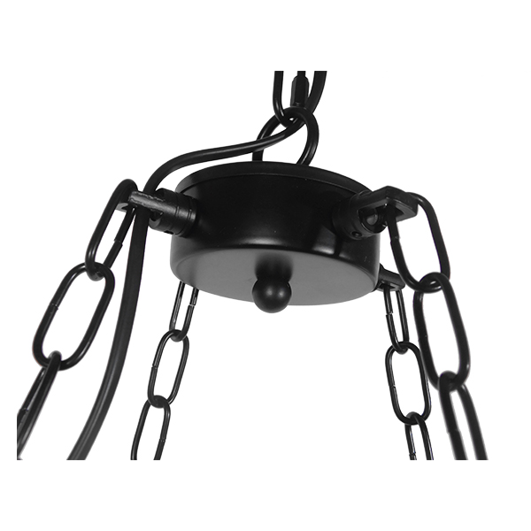 GloboStar® MARBELLA 01116 Vintage Industrial Κρεμαστό Φωτιστικό Οροφής Πολύφωτο Μαύρο με Μπεζ Σχοινι Φ60 x Y60cm 8 GloboStar® MARBELLA 01116 Vintage Industrial Κρεμαστό Φωτιστικό Οροφής Πολύφωτο Μαύρο με Μπεζ Σχοινι Φ60 x Y60cm - Image 6