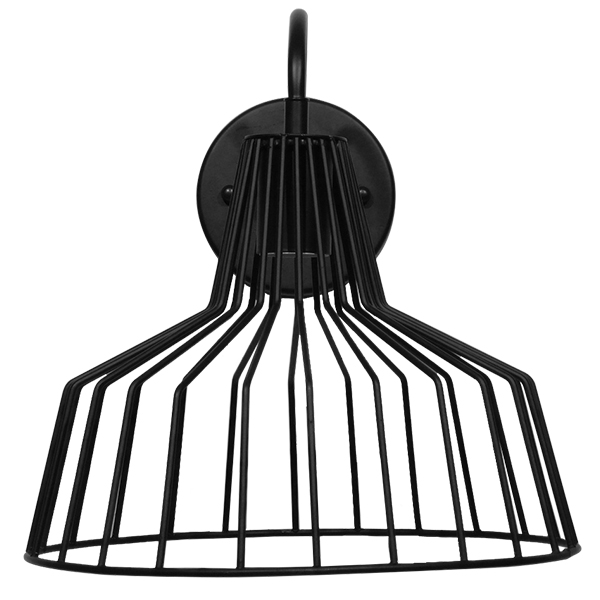 GloboStar® TRIUMPH 01117 Vintage Industrial Φωτιστικό Τοίχου Απλίκα Μονόφωτο Μαύρο Μεταλλικό Πλέγμα Καμπάνα Φ30 x Μ35 x Π30 x Υ32cm 4 GloboStar® TRIUMPH 01117 Vintage Industrial Φωτιστικό Τοίχου Απλίκα Μονόφωτο Μαύρο Μεταλλικό Πλέγμα Καμπάνα Φ30 x Μ35 x Π30 x Υ32cm - Image 2