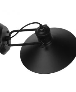 GloboStar® CELL 01118 Vintage Industrial Φωτιστικό Τοίχου Απλίκα Μονόφωτο Μαύρο Μεταλλικό Πλέγμα με Καμπάνα Φ27 x Μ33 x Π27 x Υ33cm 18 01118 7