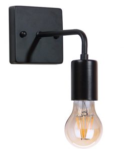 GloboStar® MISSAM 01119 Vintage Industrial Φωτιστικό Τοίχου Απλίκα Μονόφωτο Μαύρο Μεταλλικό Μ20 x Π10 x Υ17cm 12 01119 005