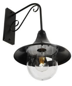 Alternative view of GloboStar® ANNIEL 01123 Vintage Φωτιστικό Τοίχου Απλίκα Μονόφωτο Μαύρο Μεταλλικό Καμπάνα Φ28 x Μ40.5 x Π28 x Υ56.5cm