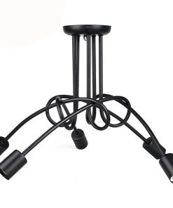 Alternative view of GloboStar® PAULELI 01127 Μοντέρνο Industrial Φωτιστικό Οροφής Πολύφωτο Μαύρο Μεταλλικό Φ76 x Y38cm