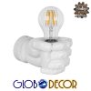 GloboStar® FIST 01137 Μοντέρνο Φωτιστικό Τοίχου Απλίκα Μονόφωτο Λευκό Γύψινο Μ15 x Π10 x Υ10cm 1 GloboStar® FIST 01137 Μοντέρνο Φωτιστικό Τοίχου Απλίκα Μονόφωτο Λευκό Γύψινο Μ15 x Π10 x Υ10cm